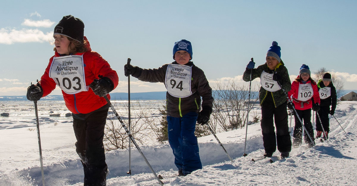 Children participating in La Virée Nordique